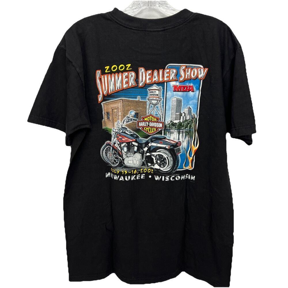 Harley-Davidson Vintage Men's T-Shirt Size Large Milwaukee USA Black